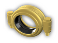 2" Steel Mark I Coupling - Yellow Chromate - Black Buna-N Gasket