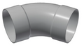 4" Steel 45° Long Radius Bend - Belled