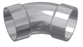 2" Aluminum 45° Long Radius Bend - Belled