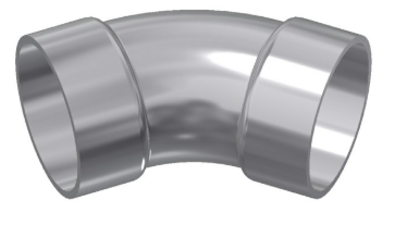 2" Aluminum 45° Long Radius Bend - Belled