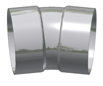 2" 304 Stainless Steel 15° Long Radius Bend - Belled