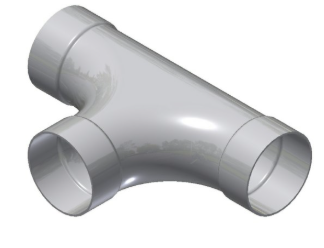 2" Aluminum Long Radius Belled Tee