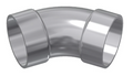 2-1/2" Aluminum 45° Long Radius Bend - Belled