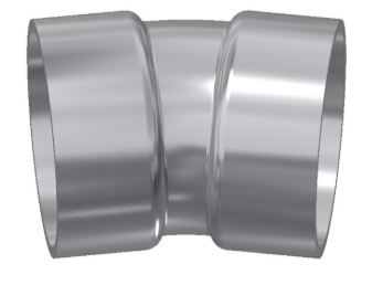 2-1/2" Aluminum 15° Long Radius Bend - Belled
