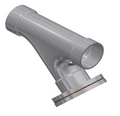 3" Aluminum Straight Strainer with Brass Screen