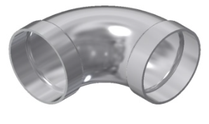 6" Aluminum 90° Bend