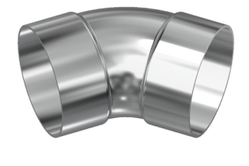 6" Aluminum 45° Bend