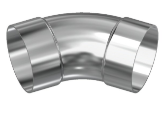 2" 316 Stainless Steel 45° Long Radius Bend - Belled