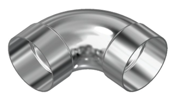 2" 304 Stainless Steel 90° Short Radius Bend