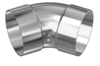 2" 304 Stainless Steel 45° Short Radius Bend