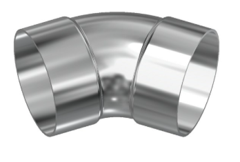 3" 316 Stainless Steel 45° Short Radius Bend