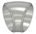 4" Aluminum 45° Short Radius Beveled Bend - Heavy Duty