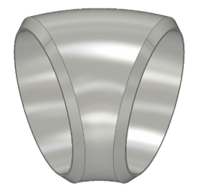 4" Aluminum 45° Short Radius Beveled Bend - Heavy Duty