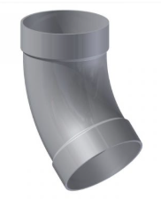 4"45DEG LR BELLED ELBOW