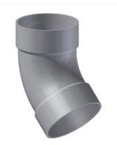 3"45DEG SR BELLED ELBOW