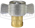 1" Wingstyle Female Threaded Coupler - Brass/Stainless Steel