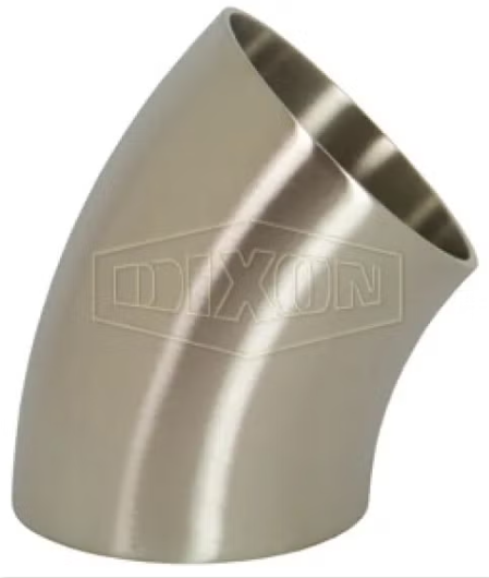 Polished 45 Weld Elbow 316Stainless Steel