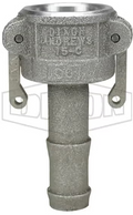 3/4" Type C Coupler x Hose Shank - Aluminum