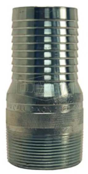 2" Male NPT x Male Hose Shank - Plated Steel