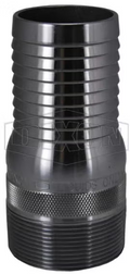 3" Male NPT x Male Hose Shank - Plated Steel