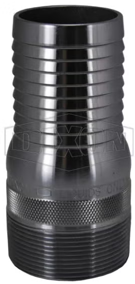 3" Male NPT x Male Hose Shank - Plated Steel
