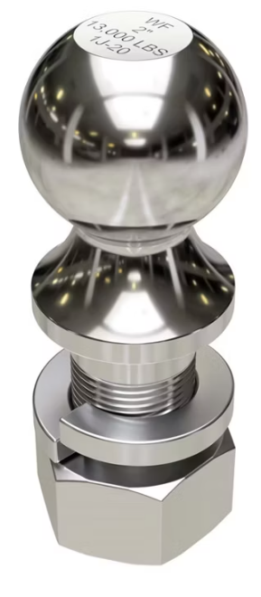 2" Chrome Ball, 1 1/4" Shank, 13K