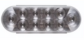 Clear 10 Diode Led 6" Oval Backup