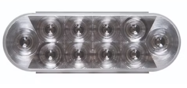 Clear 10 Diode Led 6" Oval Backup