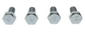 Wheel Bolt 9/16" 7/8" 1-1/8", Qty 4