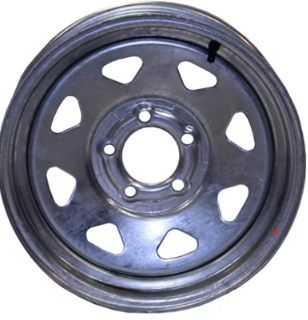 14X6-5 - 4.5 Galvanized Spoke Wheel